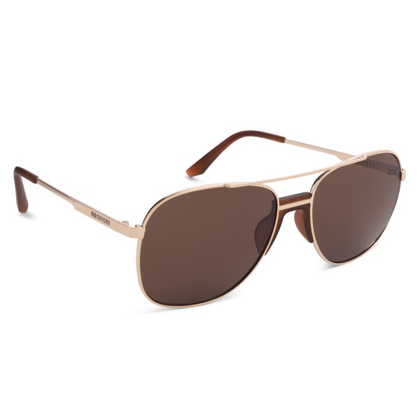 Oxford Oxford Force One Gold Metal Frame Brown Lens Sunglasses